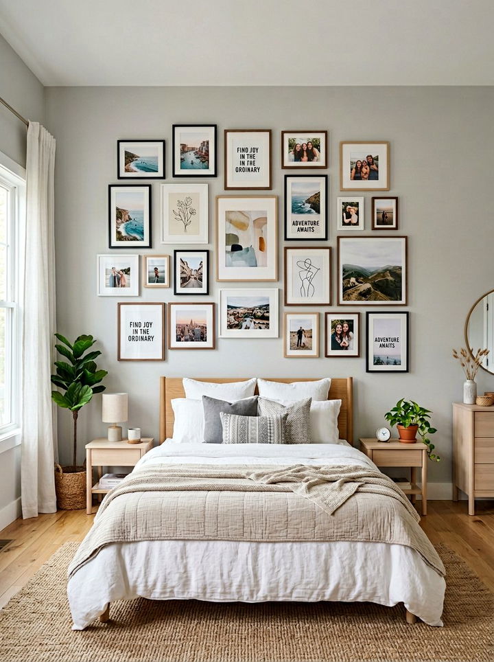 Bedroom Gallery Wall - 30 weekend bedroom ideas