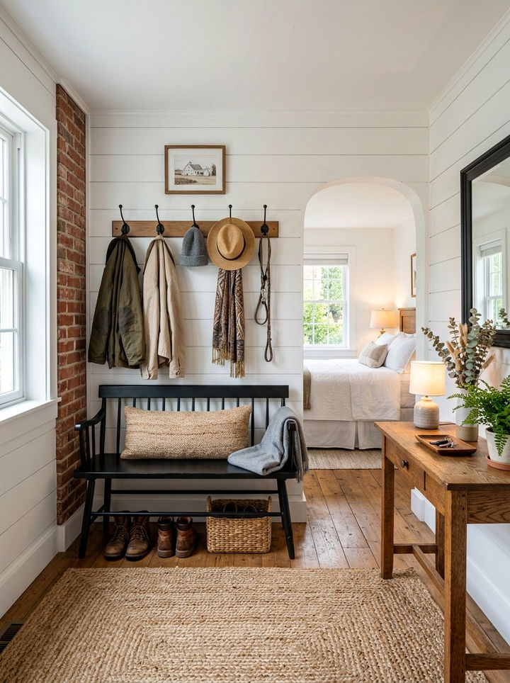Bedroom Mudroom Entry - 30 bedroom dual purpose ideas
