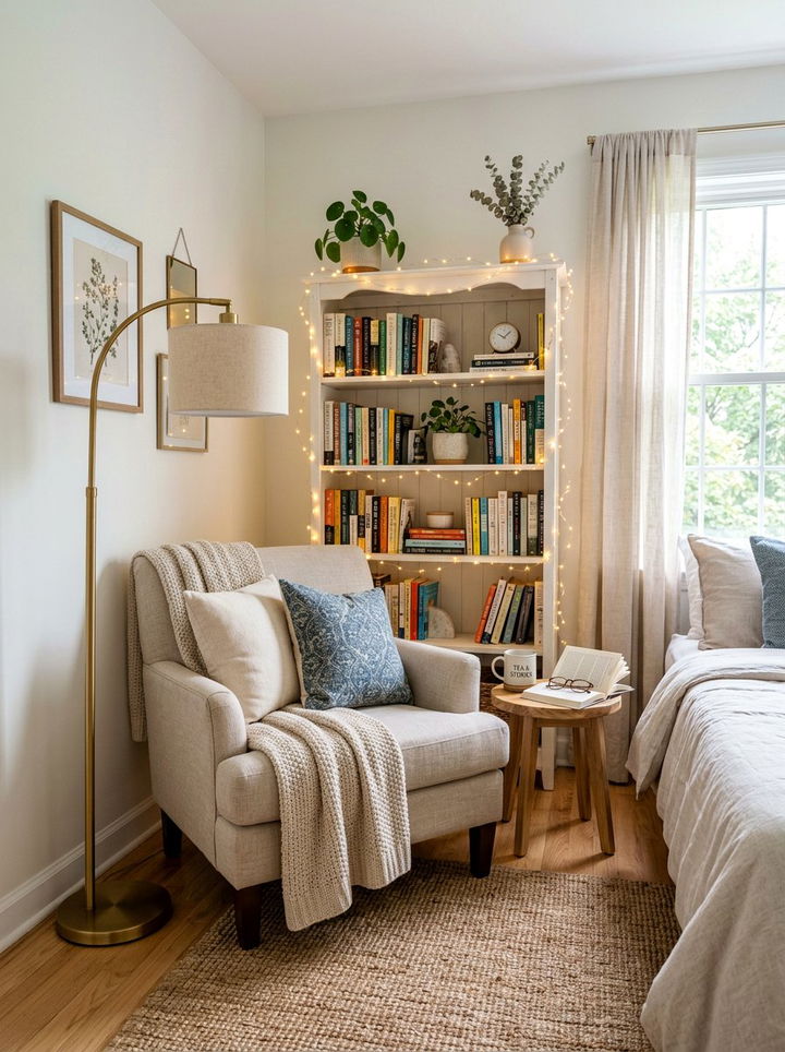 Bedroom Reading Nook Fairy Lights - 30 bedroom fairy lights ideas
