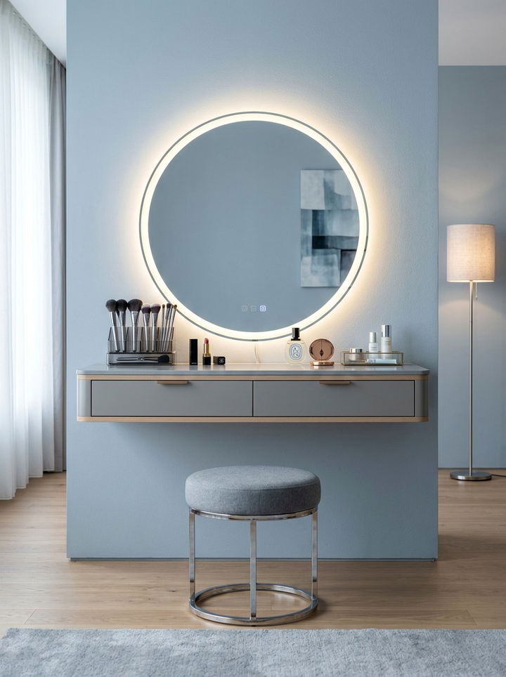 Bedroom Vanity With Led Lights - 30 bedroom floating vanity ideas