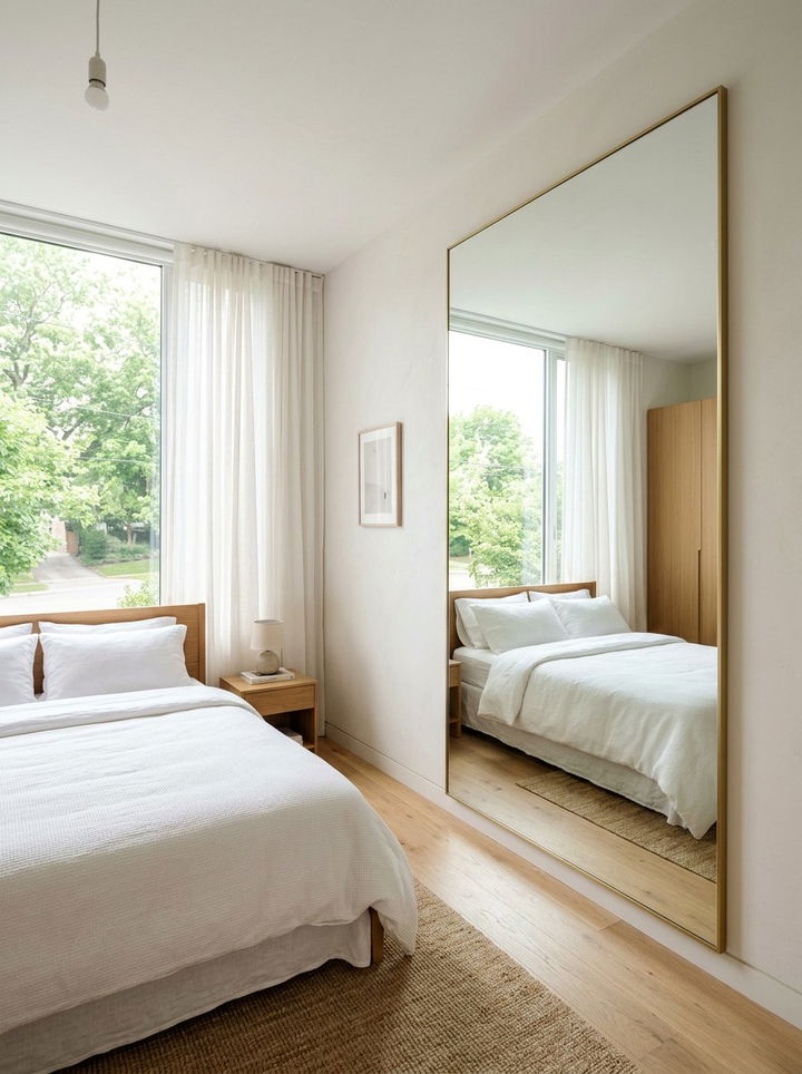 Bedroom Wall Mirror - 30 bright bedroom ideas