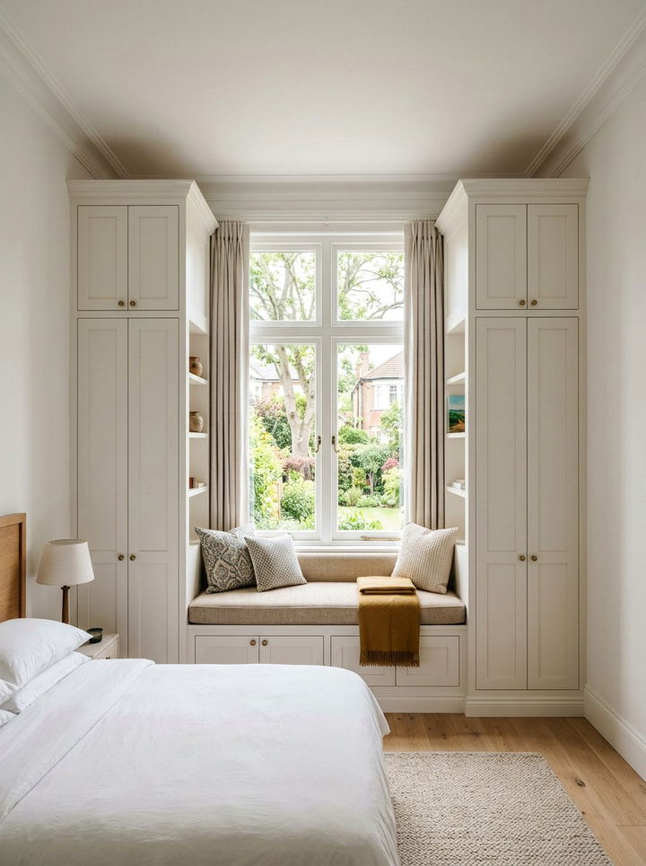 Bedroom Window Nook - 30 bedroom built-in storage ideas