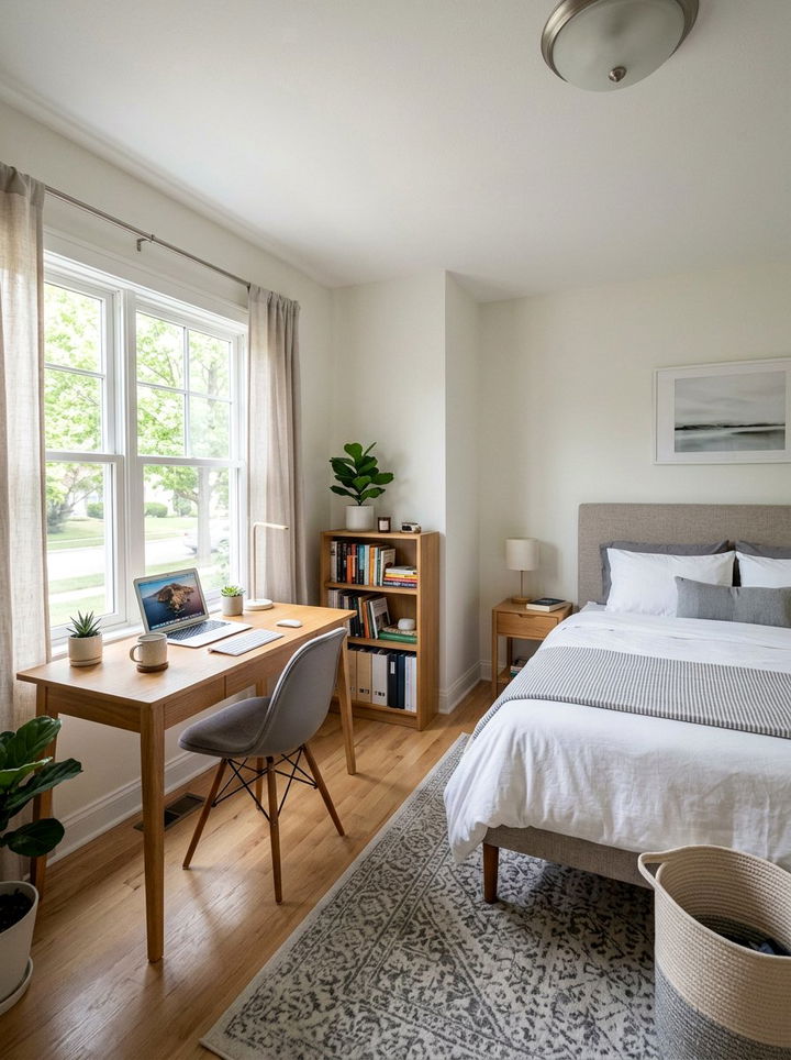 Bedroom With Desk Workspace - 30 bedroom furniture placement