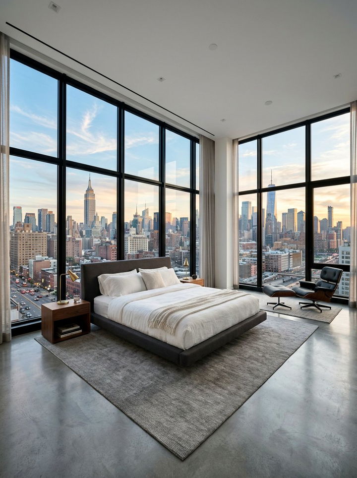 Bedroom With Floor To Ceiling Windows - 30 open concept bedroom ideas