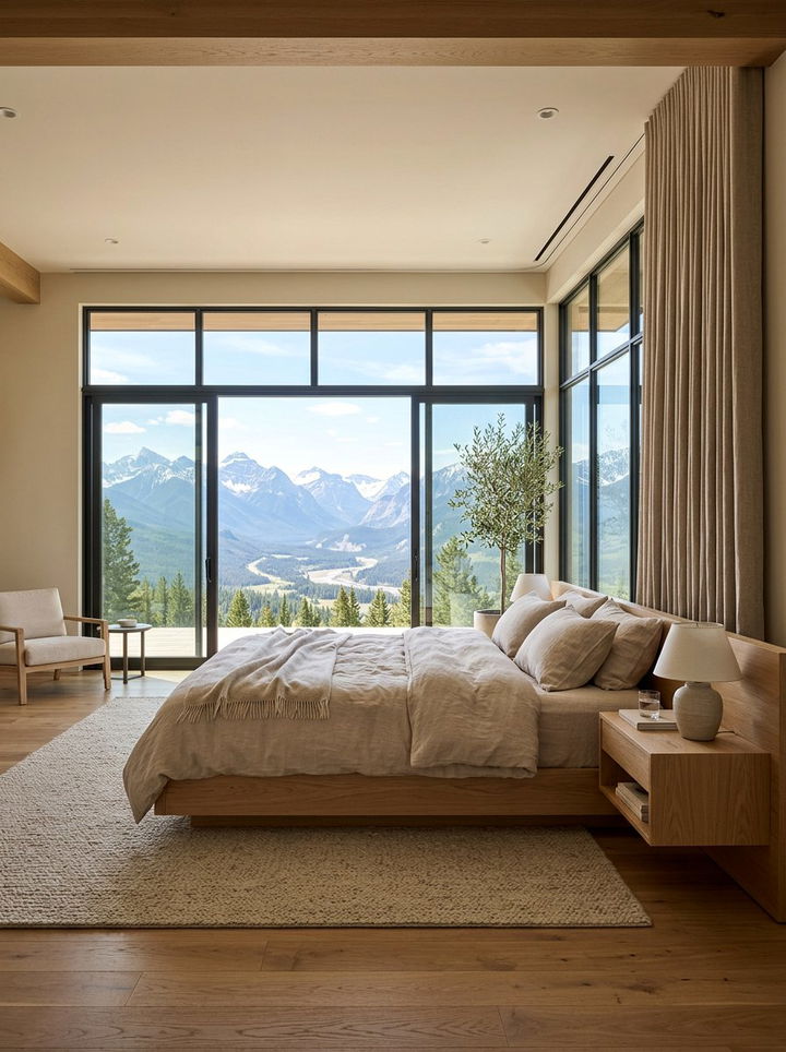 Bedroom With Floor To Ceiling Windows - 30 mansion bedroom ideas