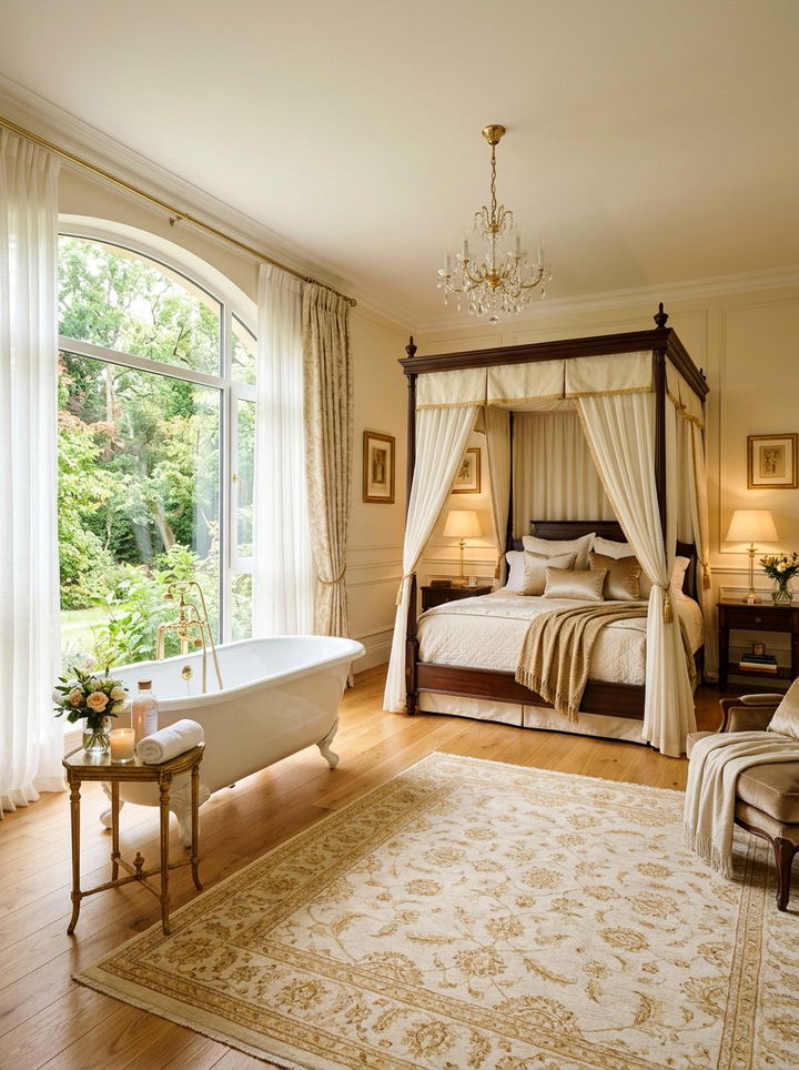 Bedroom With Freestanding Tub - 30 open concept bedroom ideas