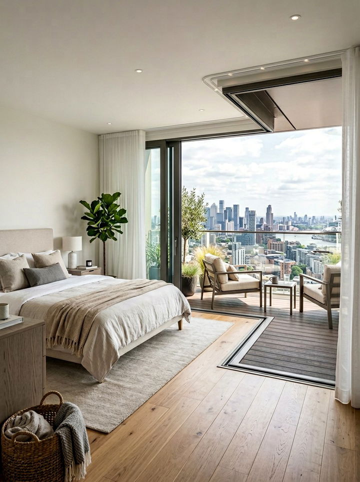 Bedroom With Private Balcony - 30 penthouse bedroom ideas