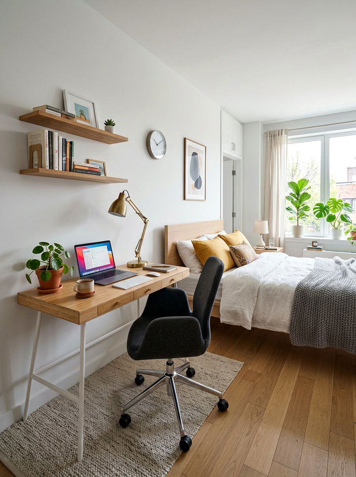 Bedroom Workspace Setup - 30 bedroom space planning ideas