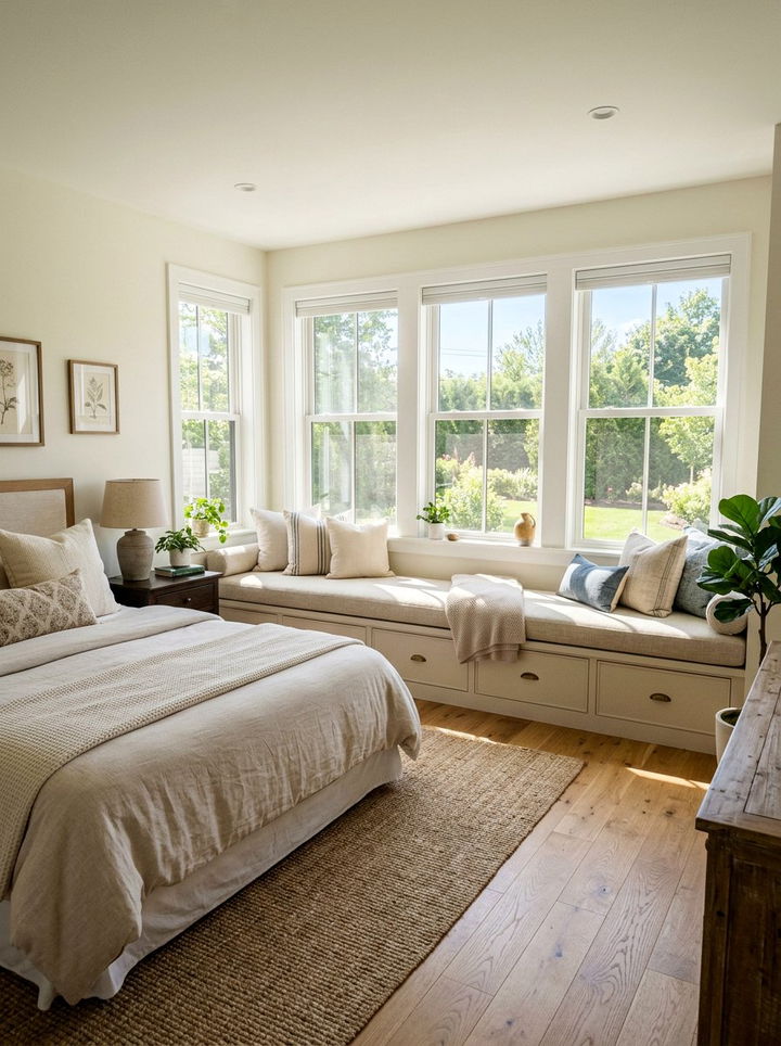 Bedroom built in window bench - 30 bedroom with sitting area ideas
