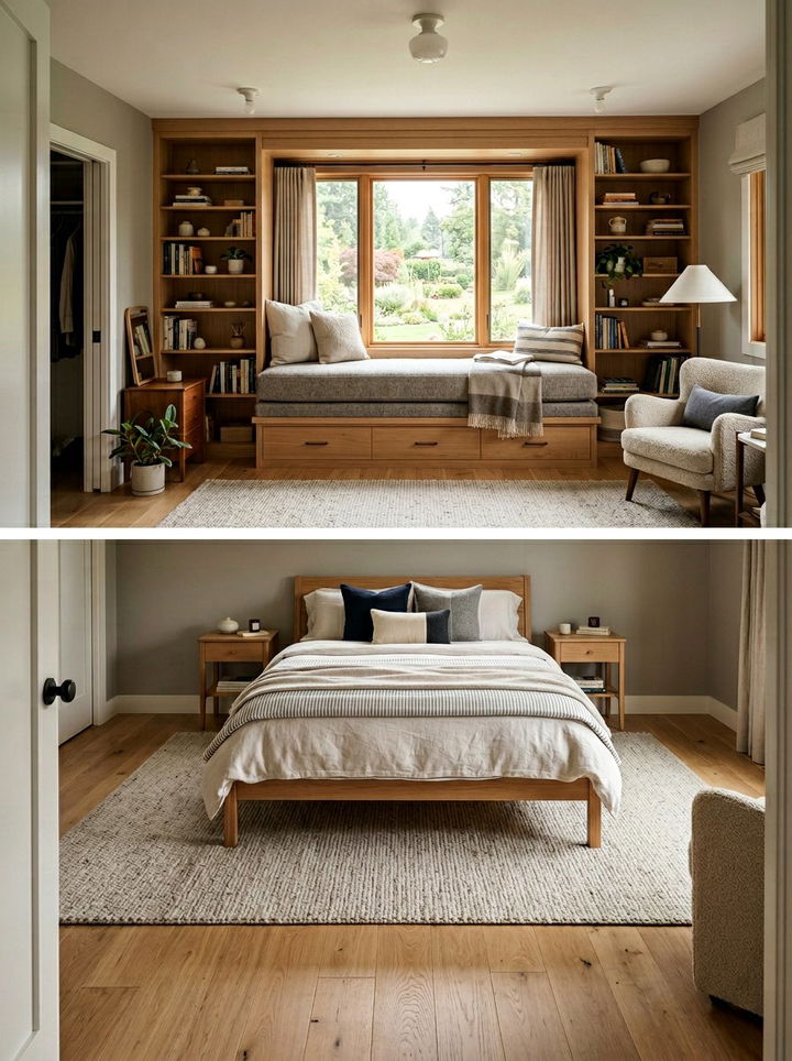 Bedroom floor plan with window seat - 30 bedroom floor plan ideas