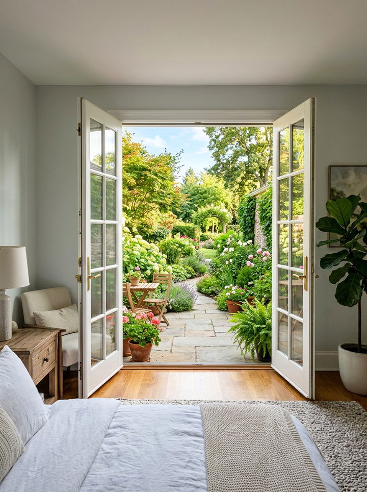Bedroom french doors leading to garden - 30 bedroom french doors