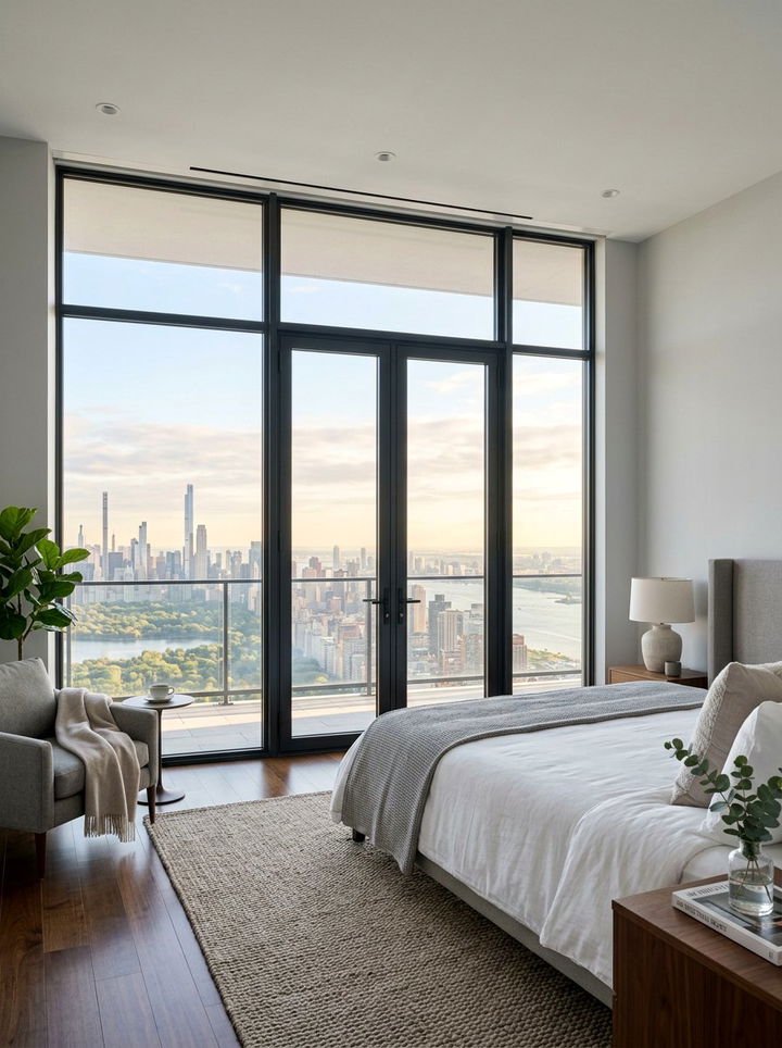 Bedroom french doors with floor to ceiling glass - 30 bedroom french doors