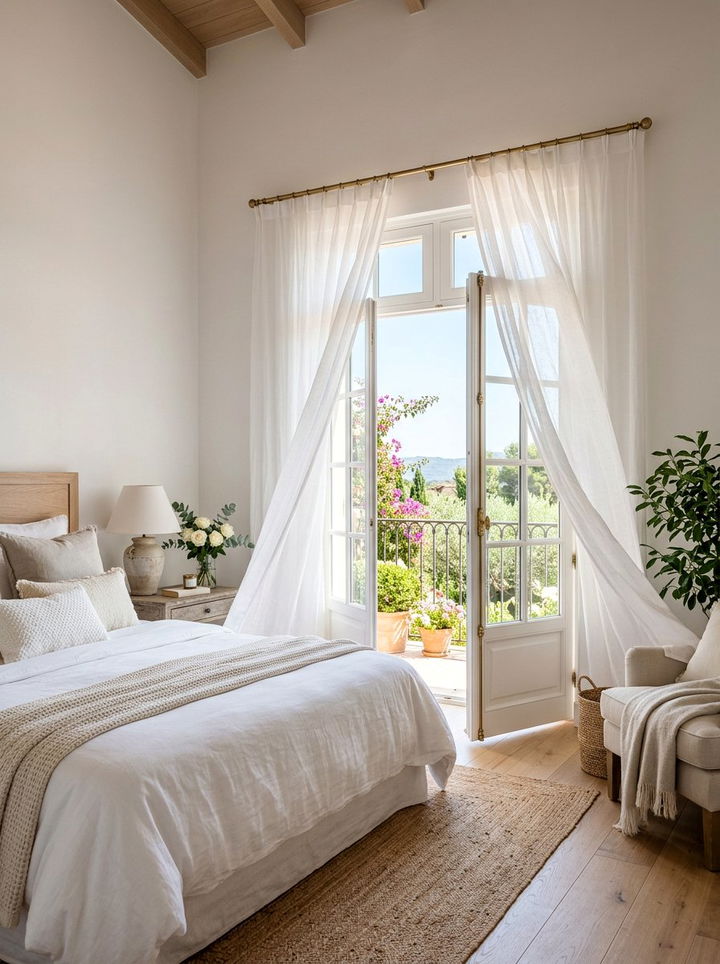 Bedroom french doors with sheer curtains - 30 bedroom french doors