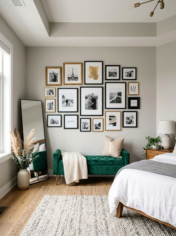 Bedroom gallery wall - 30 bedroom nook ideas
