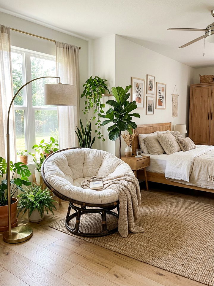 Bedroom papasan chair - 30 bedroom with sitting area ideas