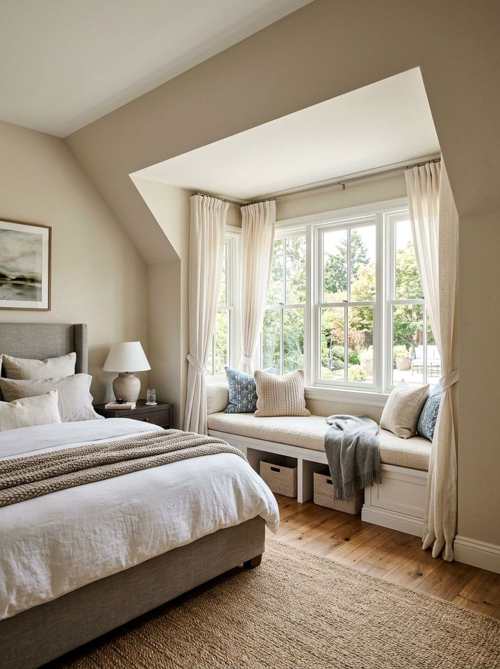Bedroom window alcove bench - 30 bedroom with sitting area ideas