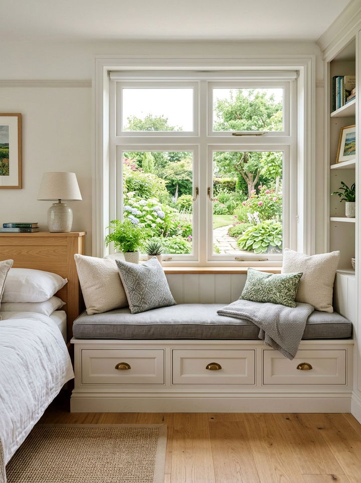 Bedroom window seat - 30 bedroom update ideas