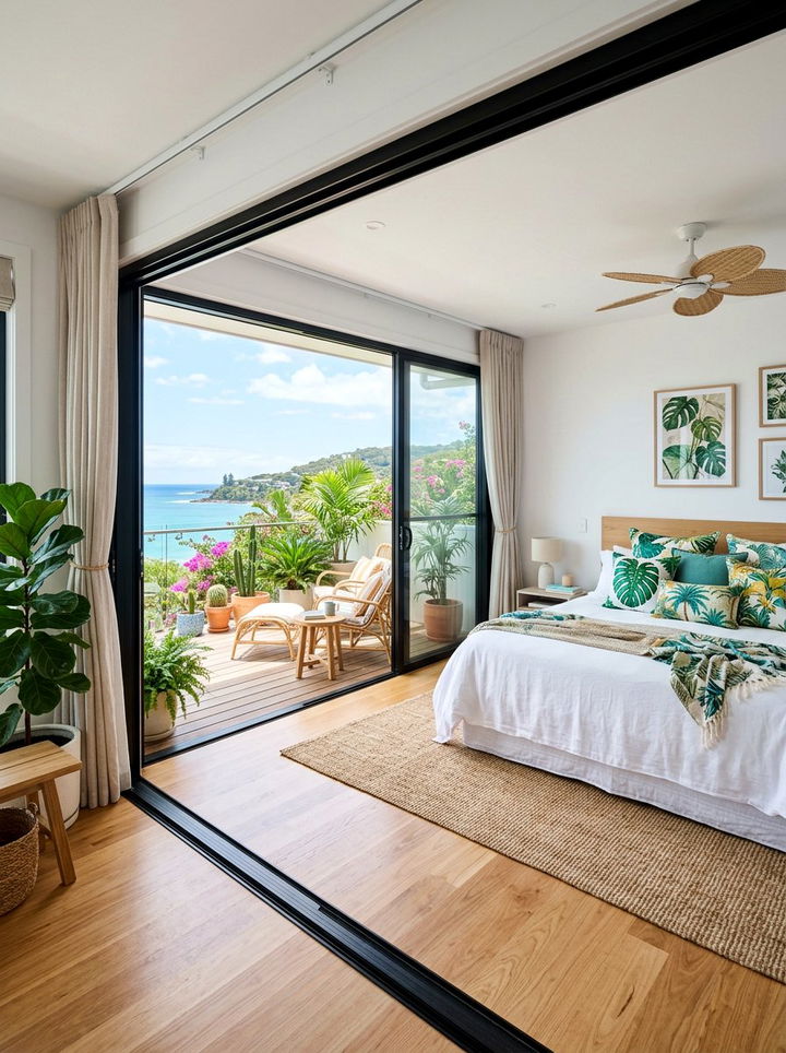 Bedroom with balcony access - 30 open plan bedroom ideas