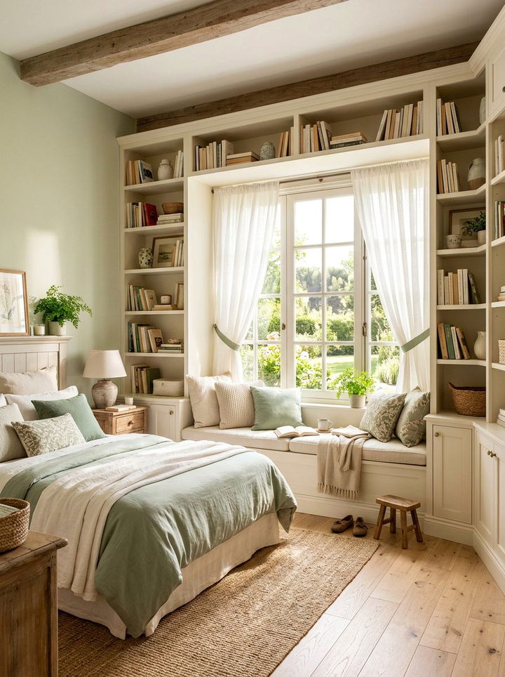 Bedroom with window alcove - 30 oddly shaped bedroom ideas