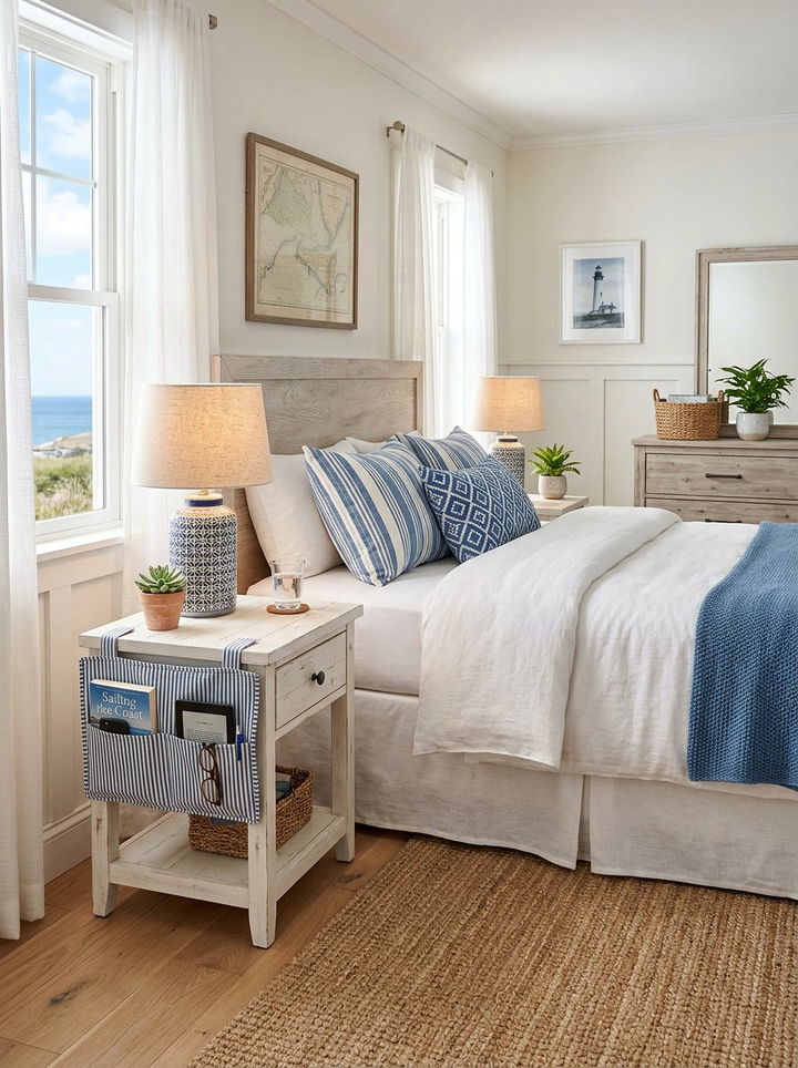 Bedside Caddy - 30 bedroom organization hacks