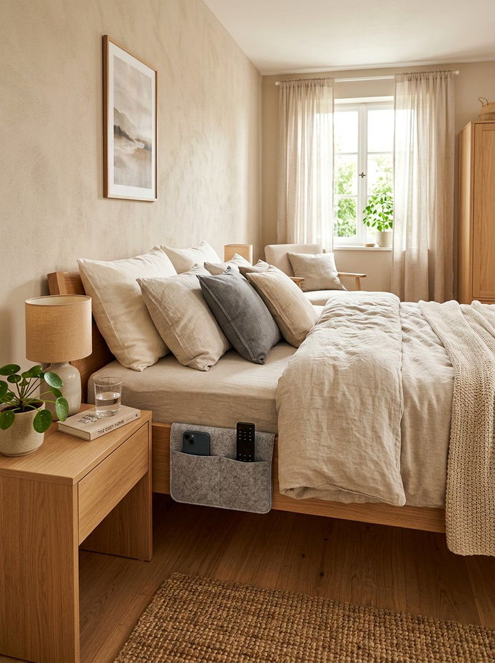 Bedside Caddy - 30 bedroom hacks