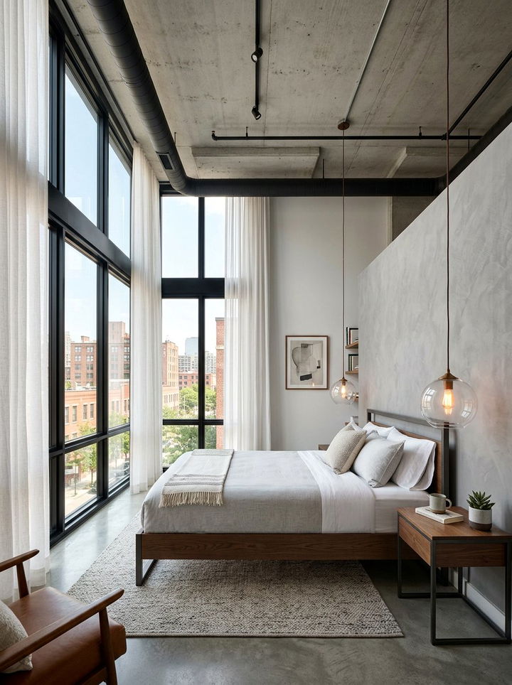 Bedside Pendant Light - 30 bedroom ambient lighting ideas