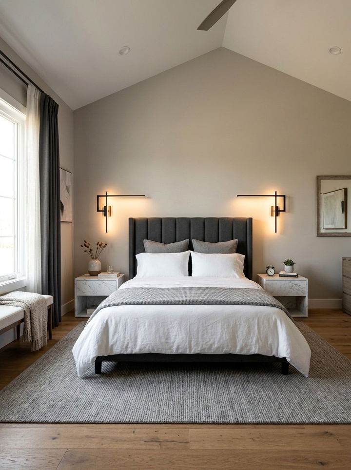 Bedside Wall Sconce Lighting - 30 bedroom layered lighting ideas