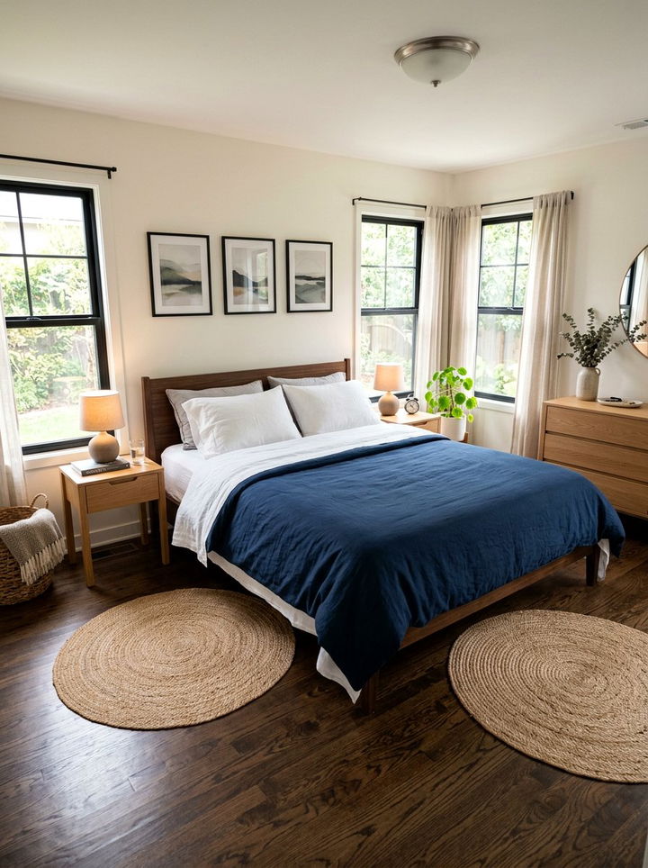 Bedside floor rugs - 30 cheap bedroom ideas