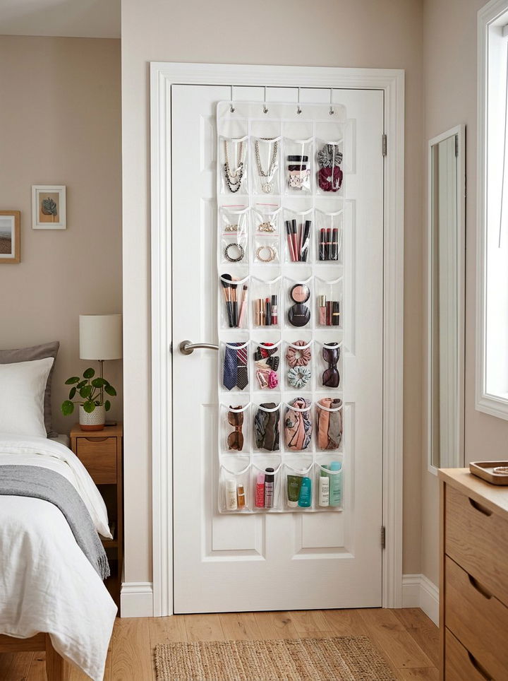 Behind Door Organizer - 30 bedroom secret storage ideas