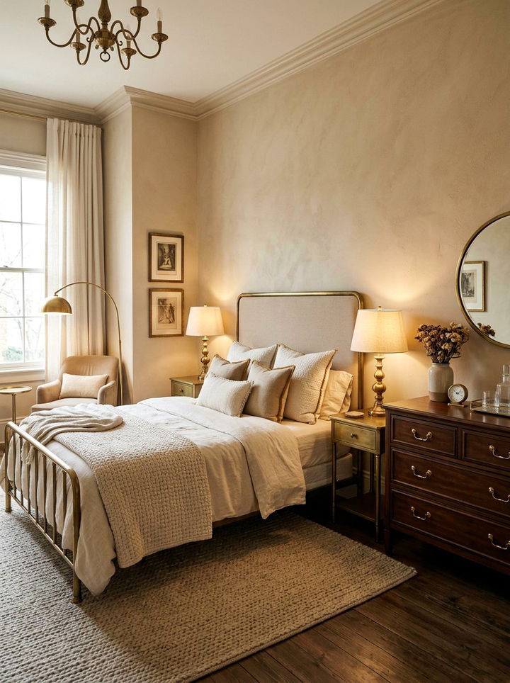 Beige And Brass Bedroom - 30 beige and cream bedroom color combo
