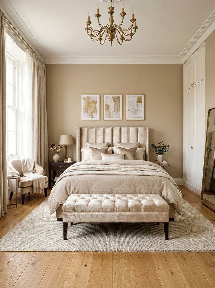 Beige Bedroom Velvet Furniture - 30 beige bedroom decor ideas