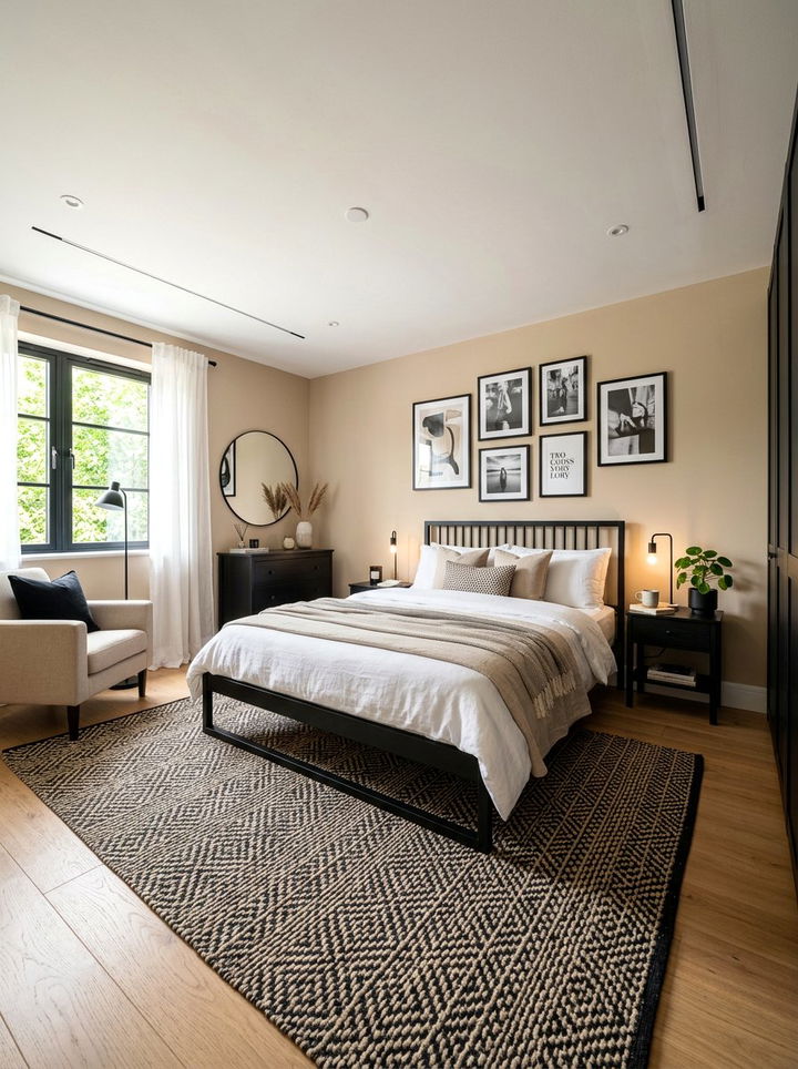 Beige Bedroom With Black Accents - 30 beige bedroom ideas