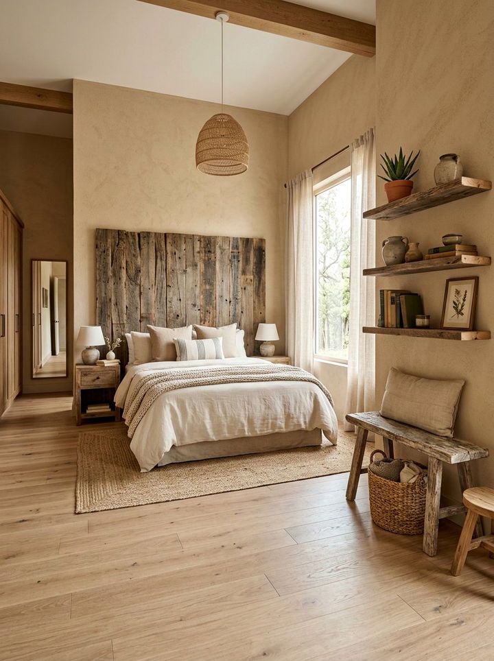 Beige Bedroom Wood Accents - 30 beige bedroom decor ideas