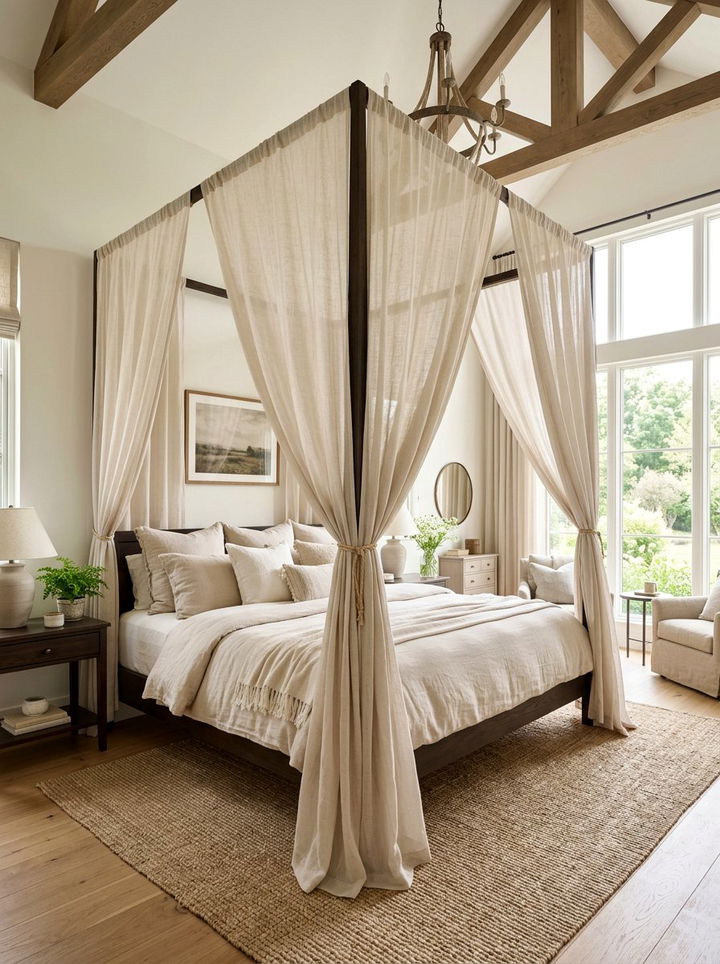 Beige Canopy Bedroom - 30 warm beige bedroom ideas