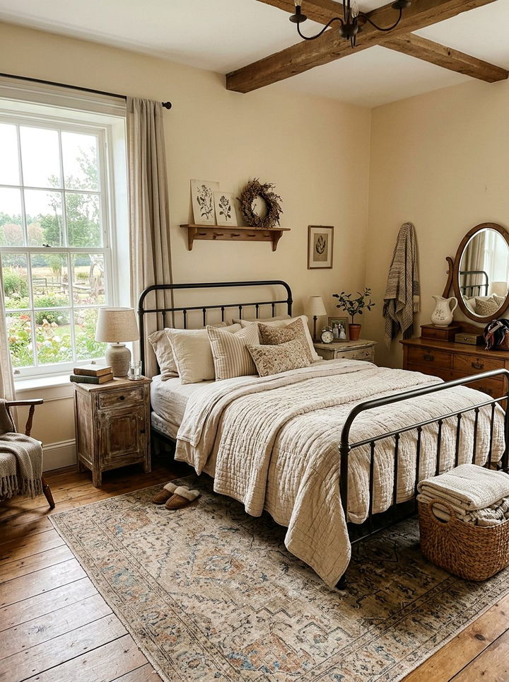 Beige Farmhouse Bedroom - 30 warm beige bedroom ideas