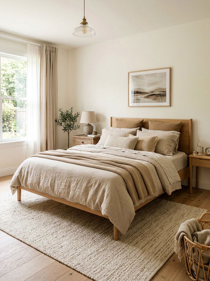 Beige Linen Bedding Bedroom - 30 warm beige bedroom ideas