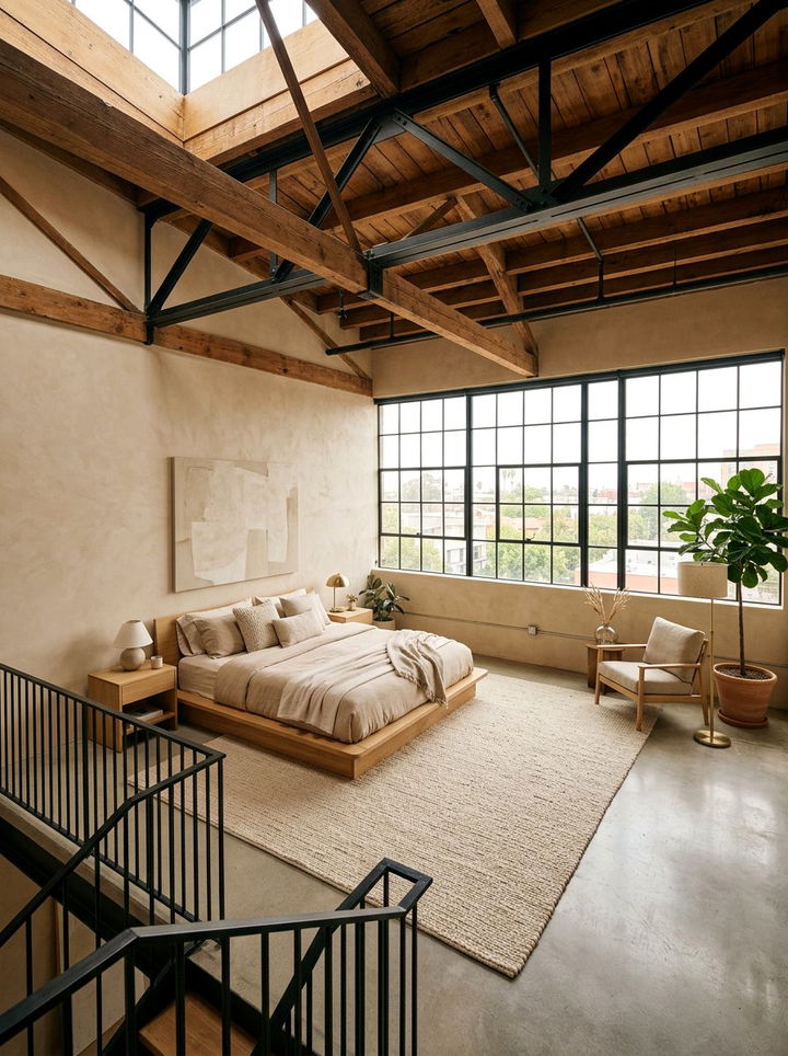 Beige Loft Bedroom - 30 minimalist beige bedroom ideas