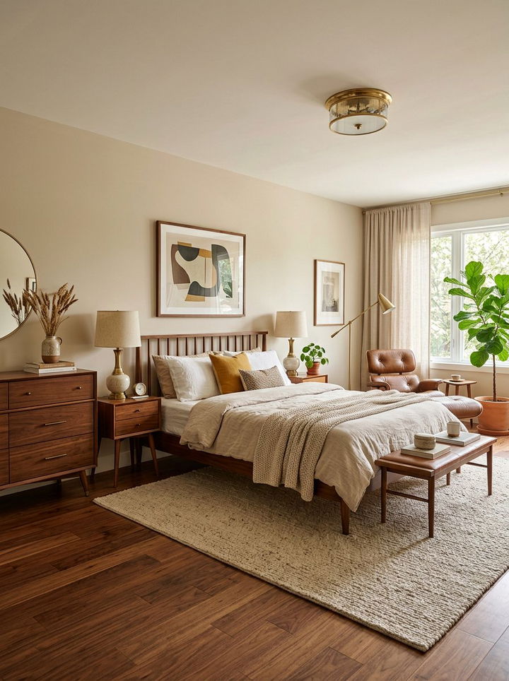 Beige Mid Century Modern Bedroom - 30 warm beige bedroom ideas