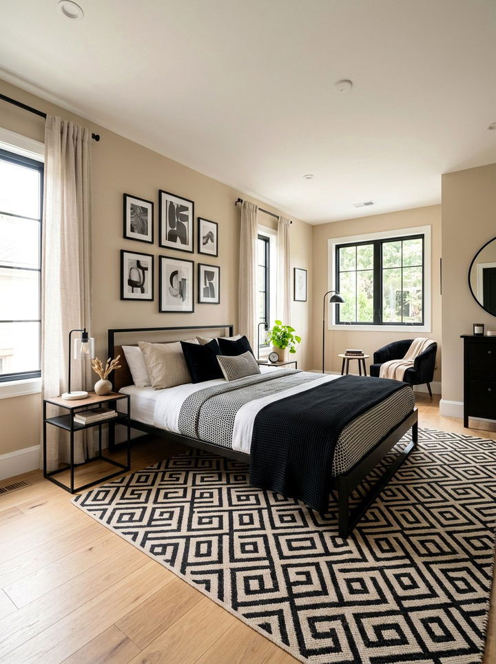 Beige and black bedroom - 30 bedroom beige walls