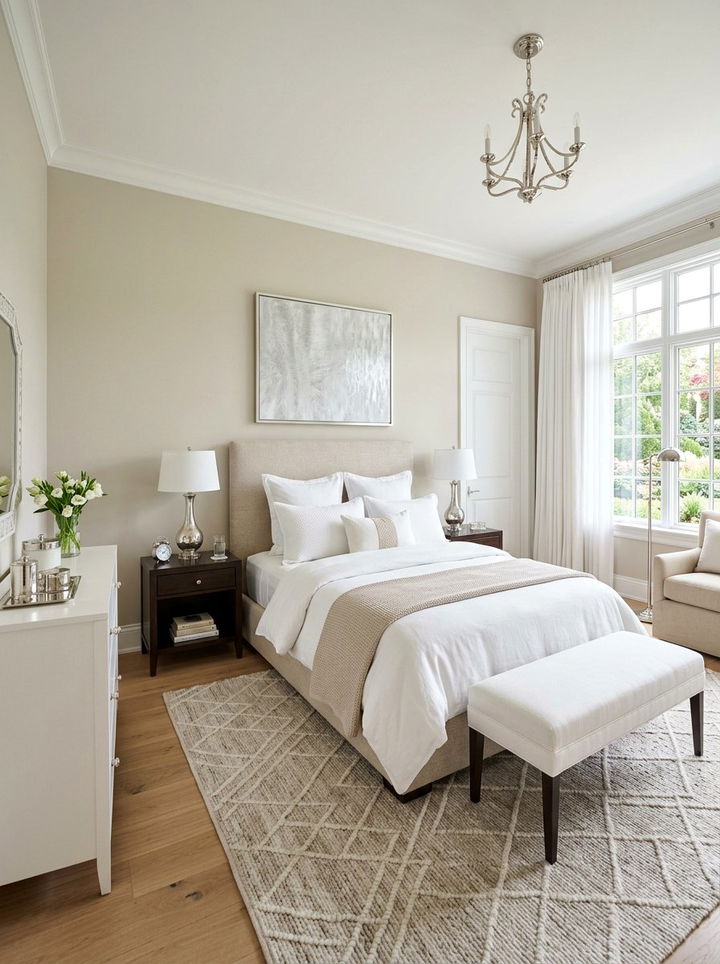Beige and white bedroom - 30 bedroom beige walls