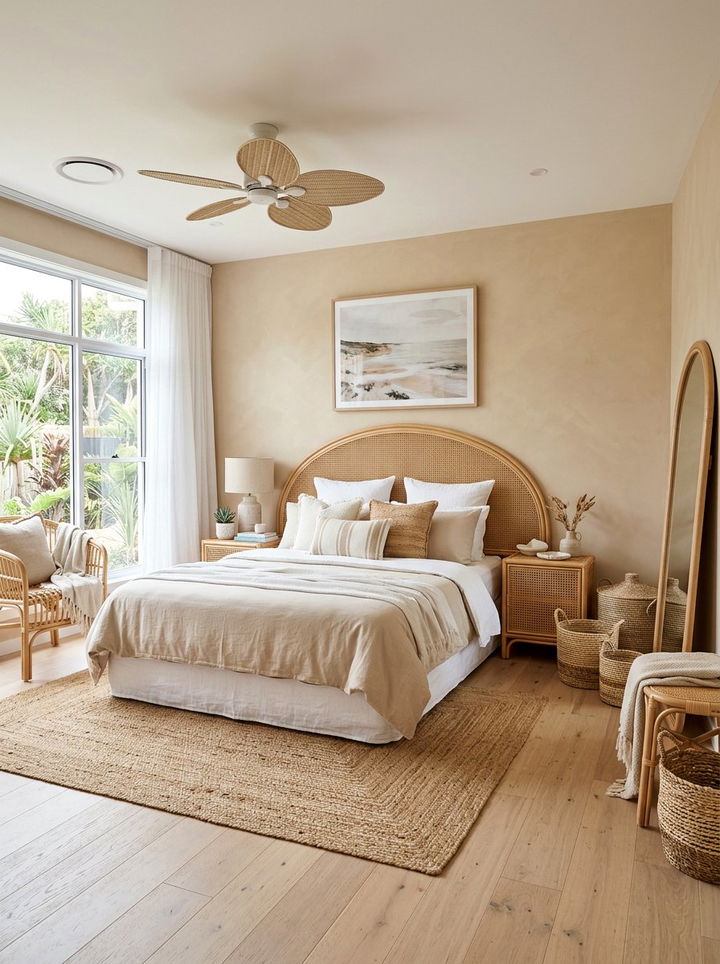 Beige bedroom rattan - 30 modern beige bedroom ideas