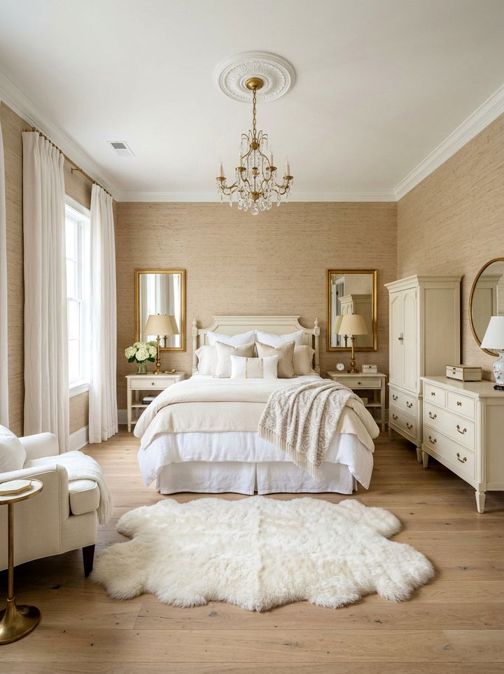 Beige grasscloth wallpaper - 30 bedroom grasscloth wallpapers