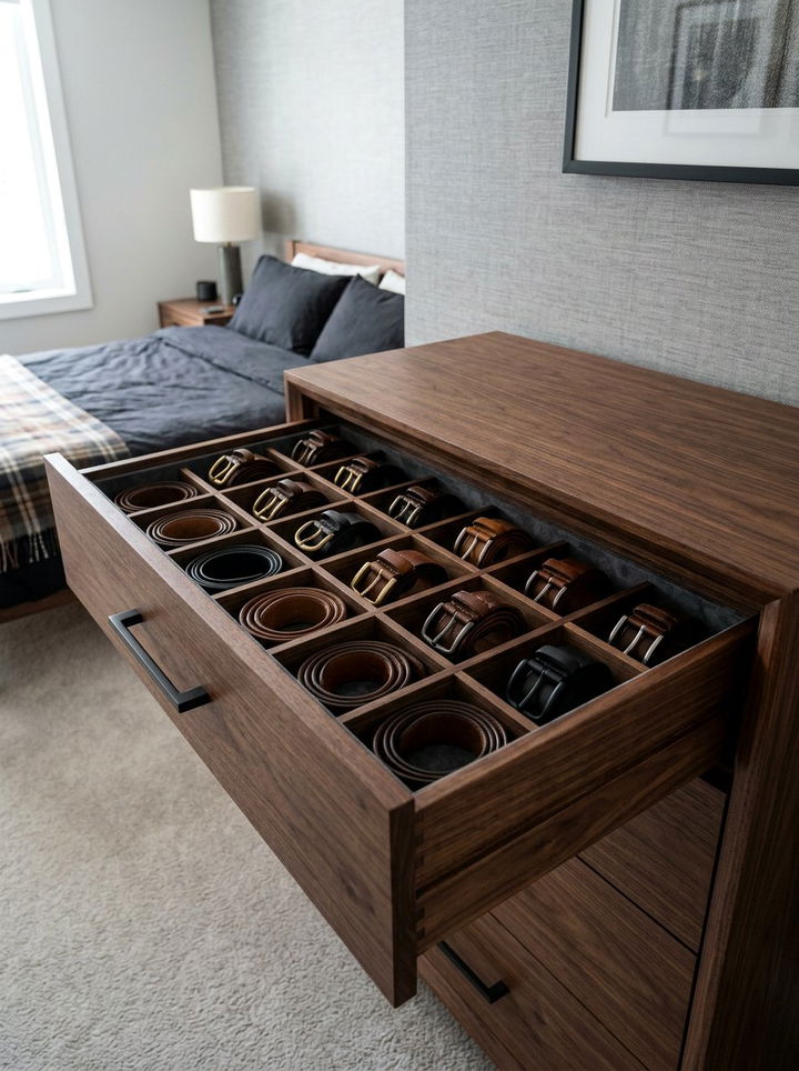 Belt Divider Boxes - 30 bedroom drawer organizers