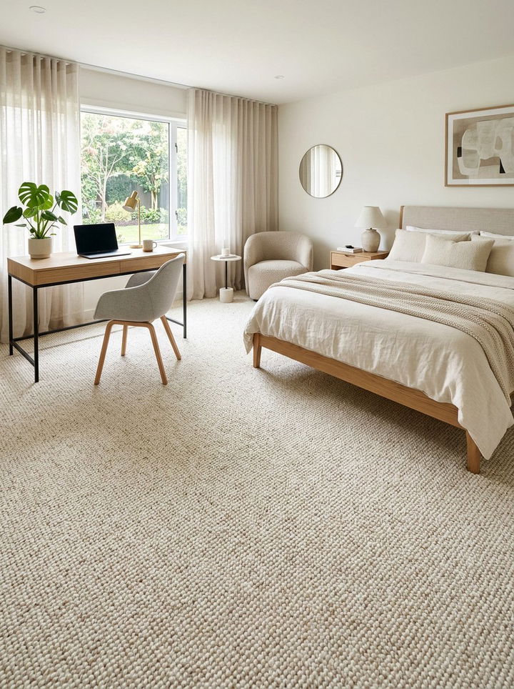 Berber Carpet Bedroom Texture - 30 bedroom flooring ideas