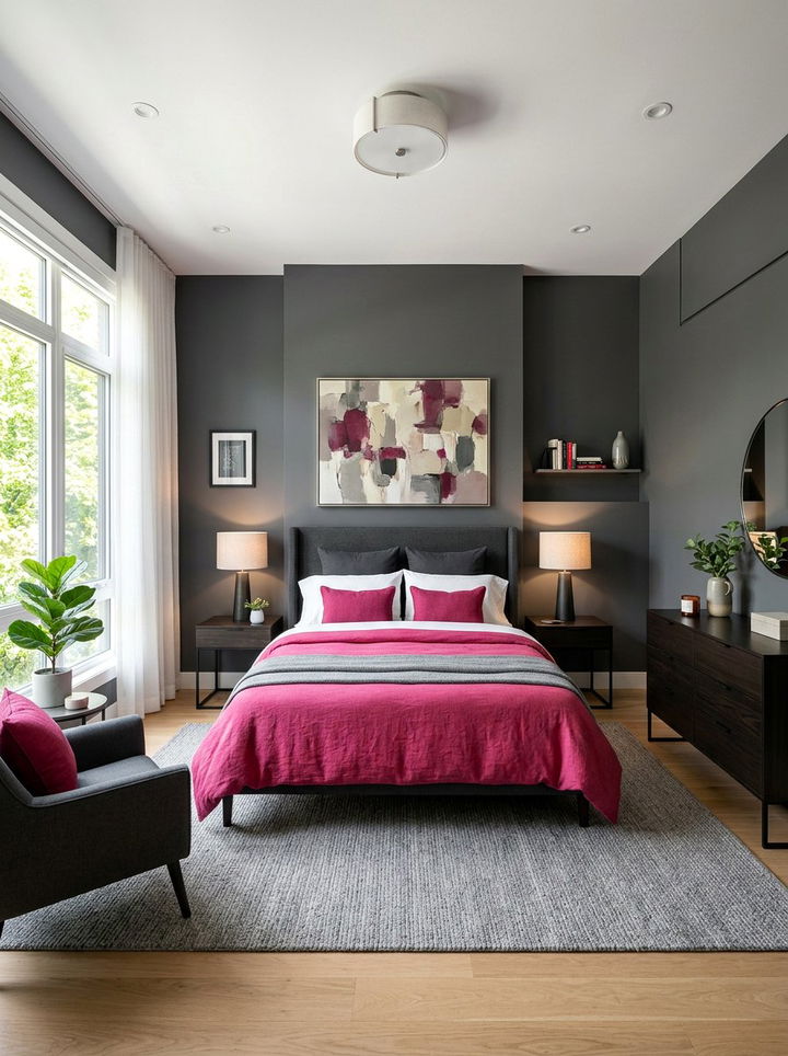 Berry And Gray Bedroom - 30 berry bedroom ideas