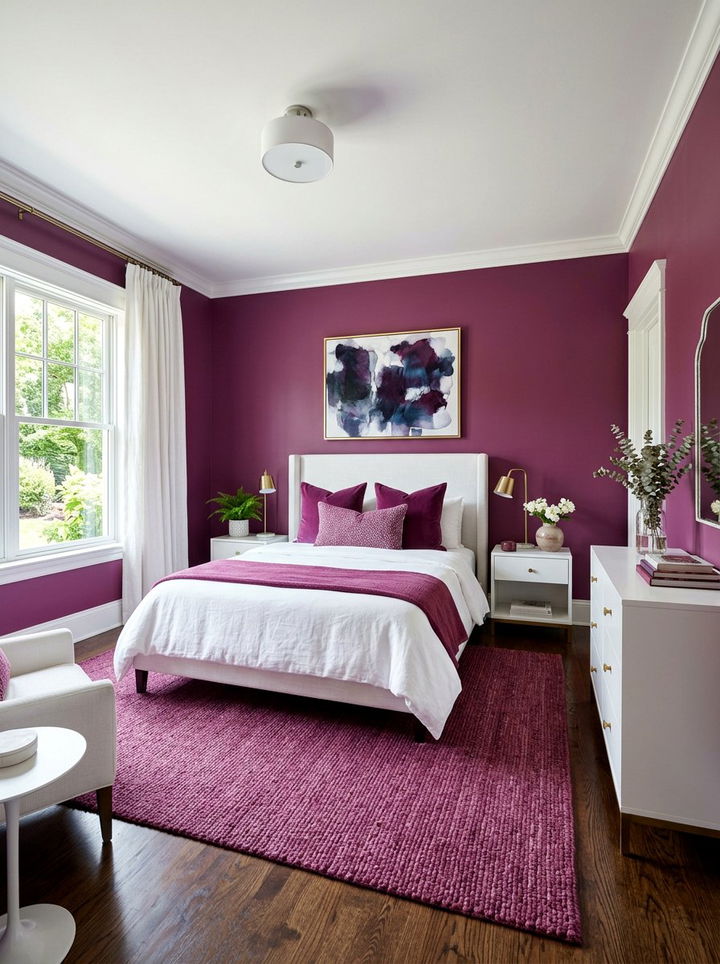 Berry Purple Bedroom - 30 purple bedroom ideas