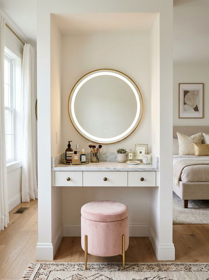 Bespoke dressing table nook - 30 bespoke bedroom ideas