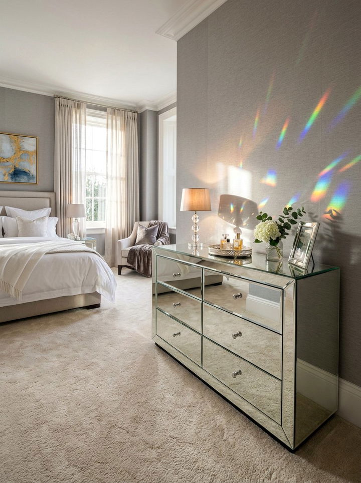 Beveled edge mirrored dresser - 30 bedroom mirrored dressers