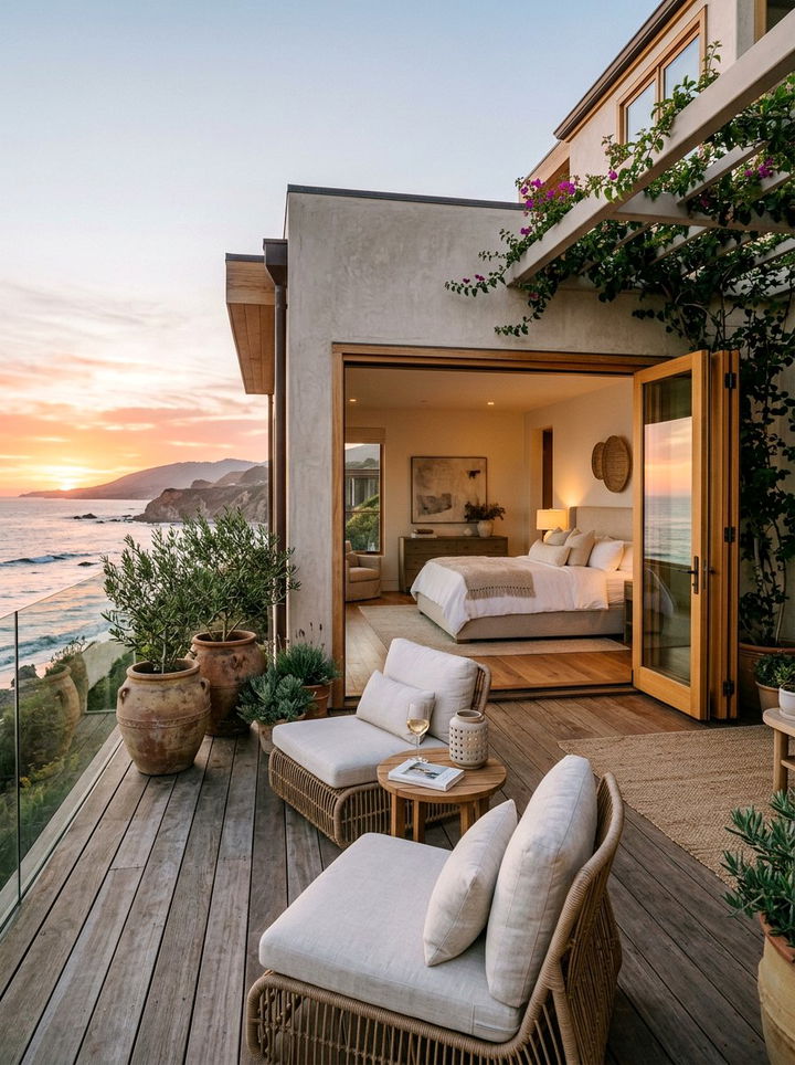 Bifold Door Bedroom Terrace - 30 bedroom with patio doors