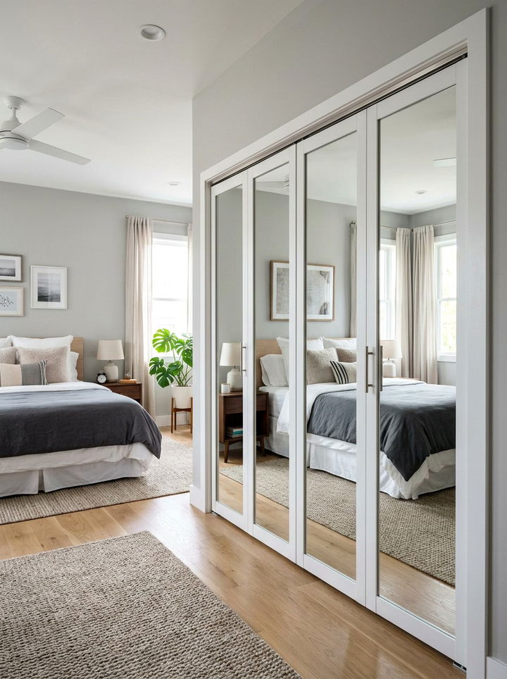 Bifold Mirror Door - 30 bedroom closet dividers